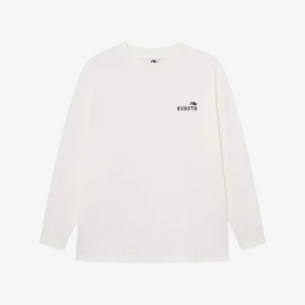 Zdjęcie dodatkowe - Longsleeve bawełniany Comfy Club ecru oversize