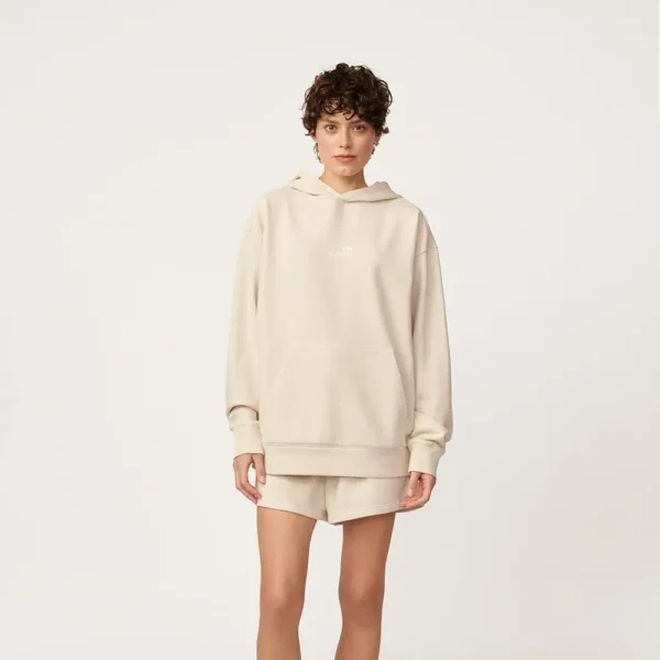 Bluza z kapturem Statement beżowa