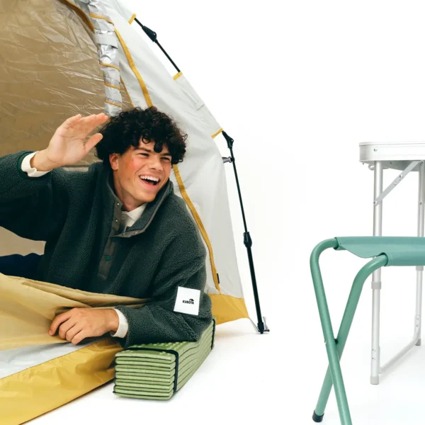Bluza polarowa Cushy ciemnozielona męska oversize