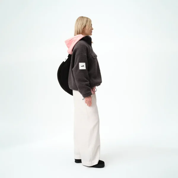 Bluza polarowa Cushy grafitowa damska oversize