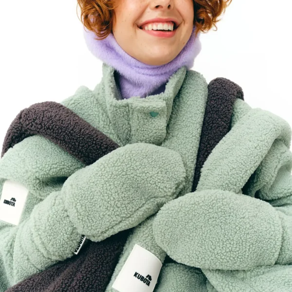 Bluza polarowa Cushy miętowa damska oversize