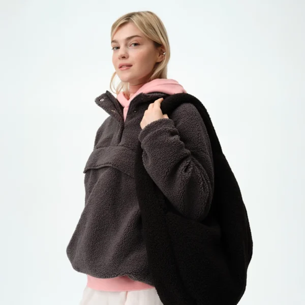 Torba shopper z polaru Cushy czarna