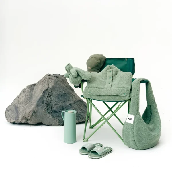 Torba shopper z polaru Cushy miętowa