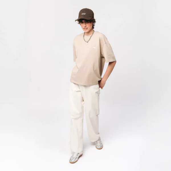 Zdjęcie dodatkowe - T-shirt oversize Easy beżowy damski
