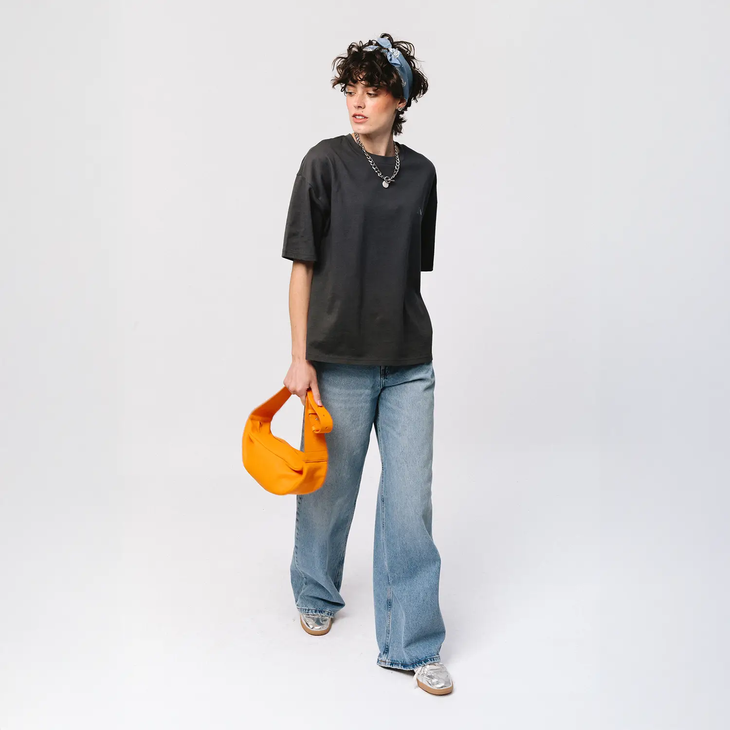 T-shirt oversize Easy grafitowy damski