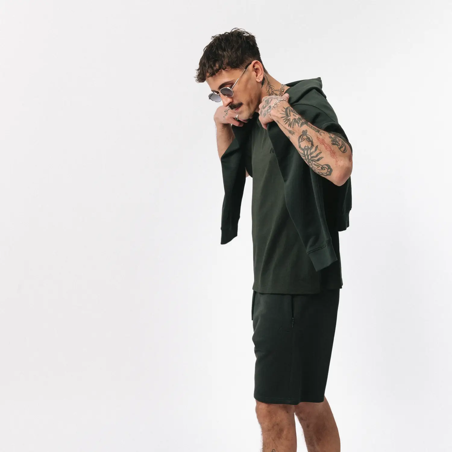 Bluza oversize Easy ciemnozielona męska