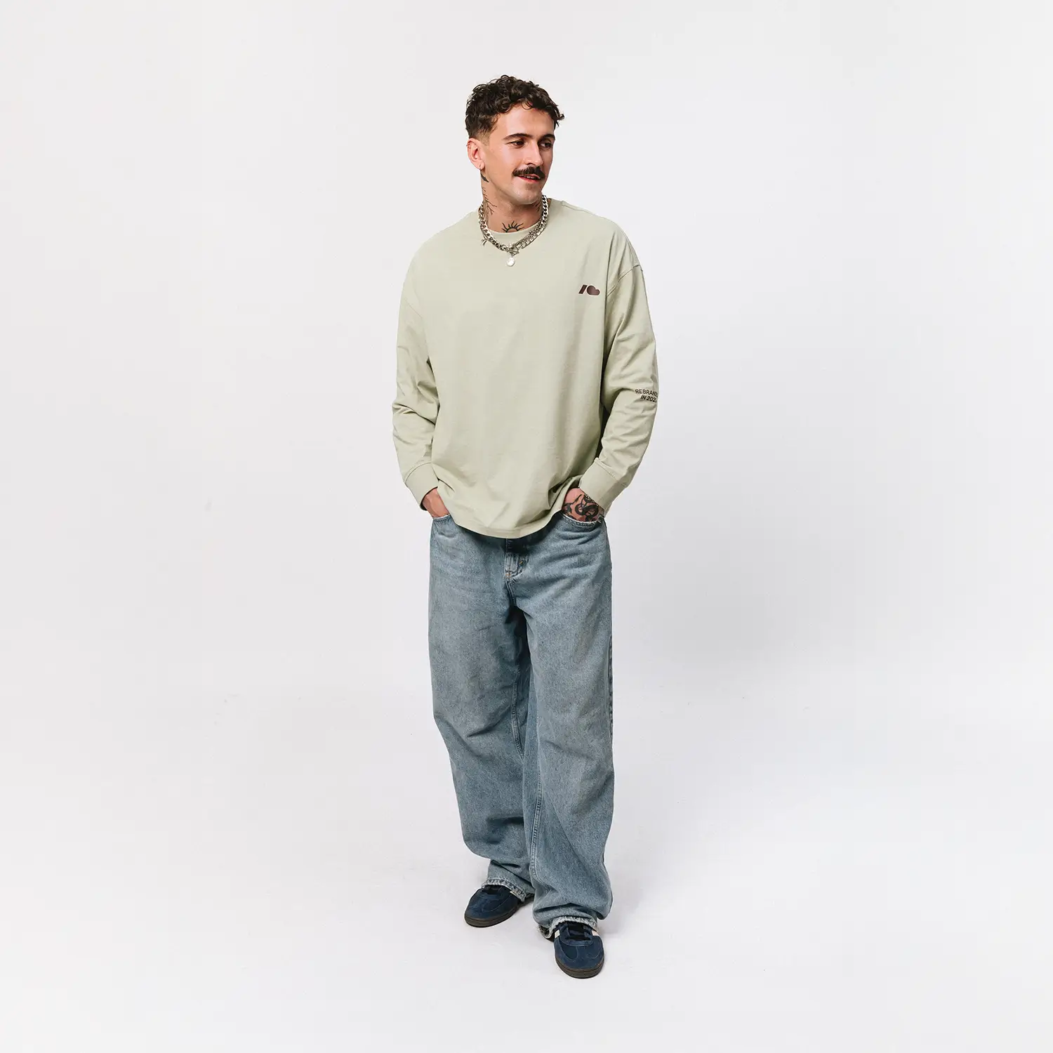 Longsleeve oversize Street Edge matcha unisex