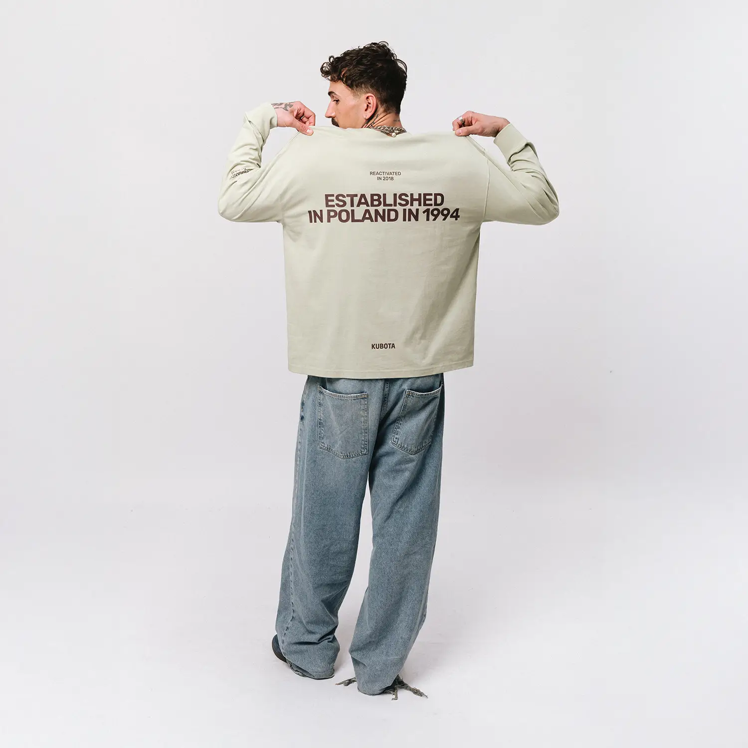 Longsleeve oversize Street Edge matcha unisex