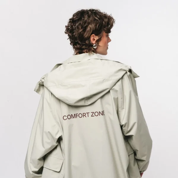 Parka przeciwdeszczowa oversize Comfort Zone matcha unisex
