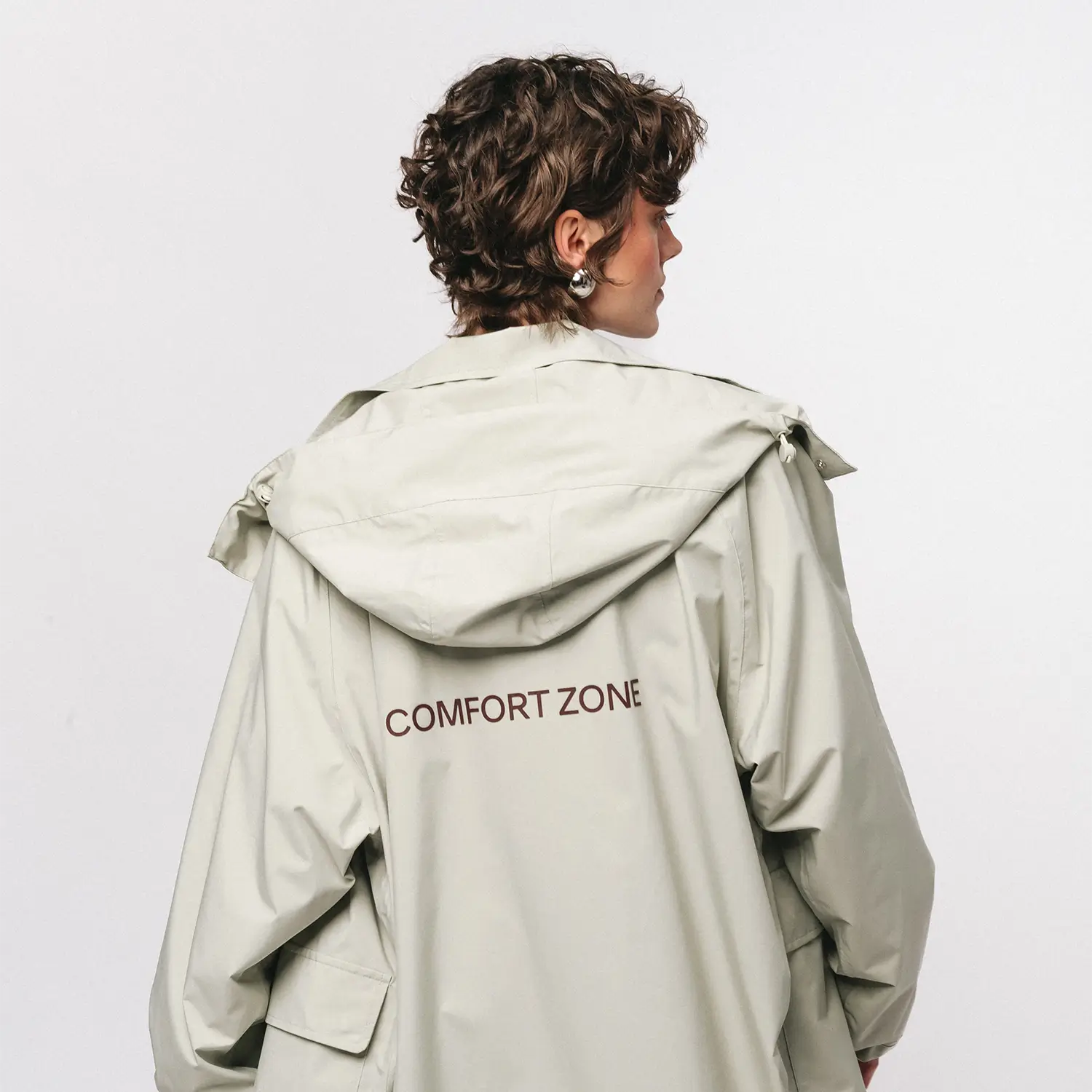 Parka przeciwdeszczowa oversize Comfort Zone matcha unisex