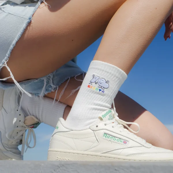 1-pak skarpet Comfy Club Pride biały