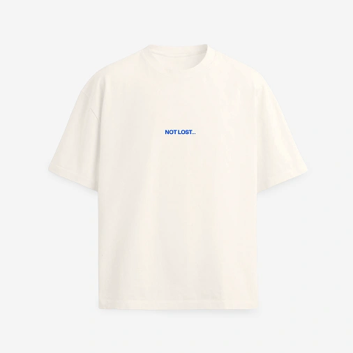 Limitowany, t-shirt biały Kubota x Empik z niebieskim napisem