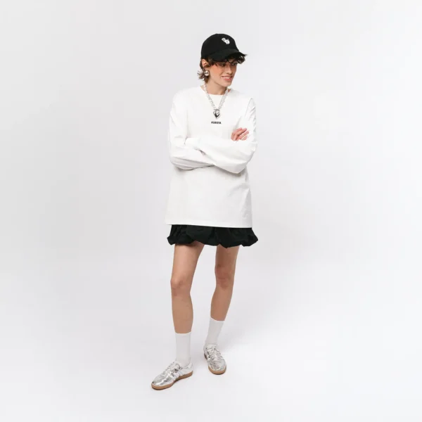 Longsleeve oversize Comfy Club Moods biały unisex