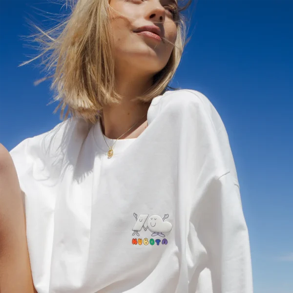T-shirt oversize Comfy Club Pride biały unisex
