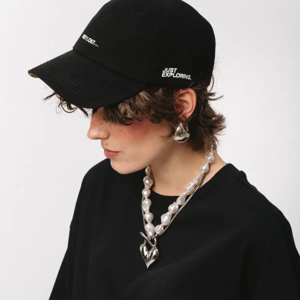 T-shirt oversize Not Lost czarny unisex