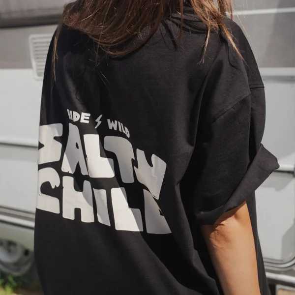 T-shirt Salt Wave czarny