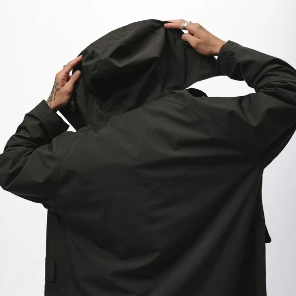Zdjęcie dodatkowe - Parka przeciwdeszczowa oversize Comfort Zone czarna unisex