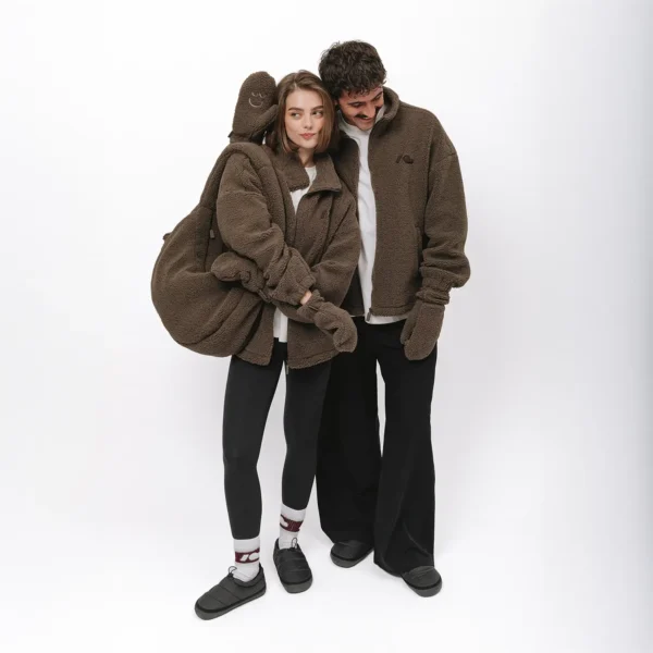 Rękawiczki z jednym palcem Comfy Club brązowe