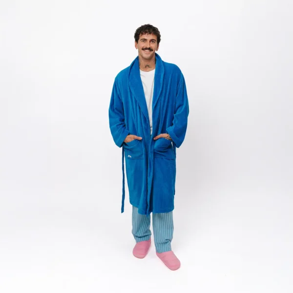 Szlafrok Comfy Club kobaltowy unisex