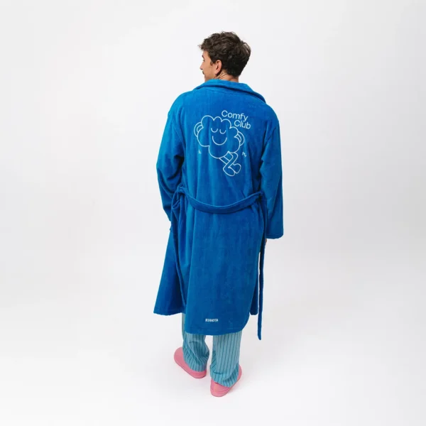 Szlafrok Comfy Club kobaltowy unisex