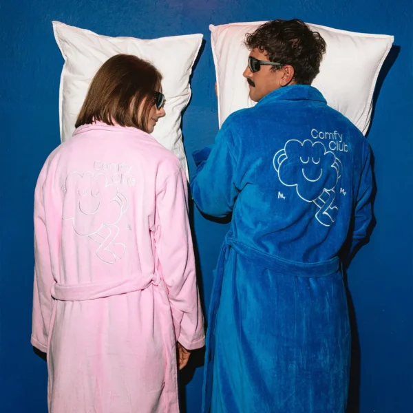 Szlafrok Comfy Club kobaltowy unisex
